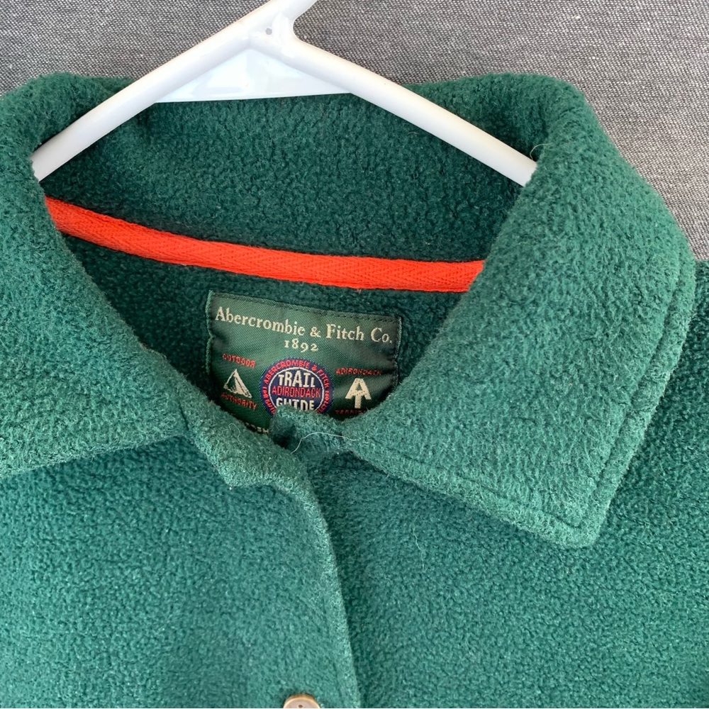 Vintage Abercrombie & Fitch Button Up Fleece Shacket Shirt Jacket 80s 90s Size M - Picture 4 of 9